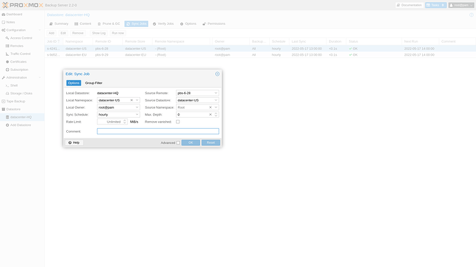 Proxmox-Backup-Server-2-2-sync-jobs-namespaces